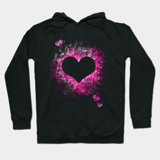 Valentine's Day Dot Splatter Hearts Hoodie